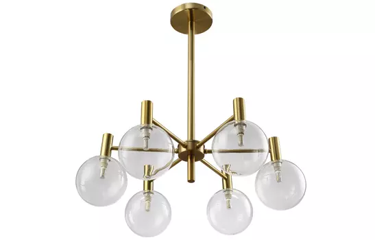Подвесная люстра Crystallux ANDRES ANDRES SP6 BRONZE/TRANSPARENTE