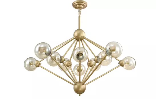 Подвесная люстра Crystallux FRANCISCA FRANCISCA SP10 GOLD/COGNAC