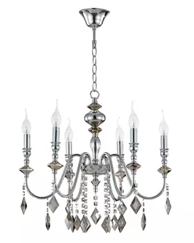 Подвесная люстра Crystallux MERCEDES MERCEDES SP6 CHROME/SMOKE