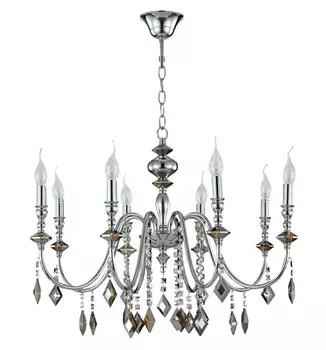 Подвесная люстра Crystallux MERCEDES MERCEDES SP8 CHROME/SMOKE