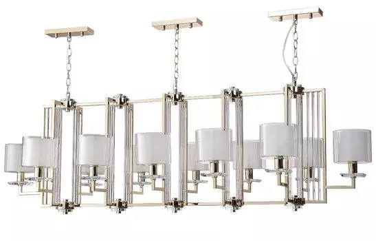 Подвесная люстра Crystallux NICOLAS NICOLAS SP12 L1600 GOLD/WHITE