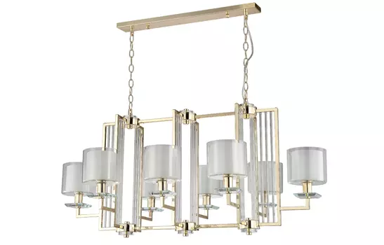 Подвесная люстра Crystallux NICOLAS NICOLAS SP8 L1000 GOLD/WHITE