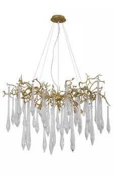 Подвесная люстра Crystallux REINA REINA SP8 D1000 GOLD PEARL