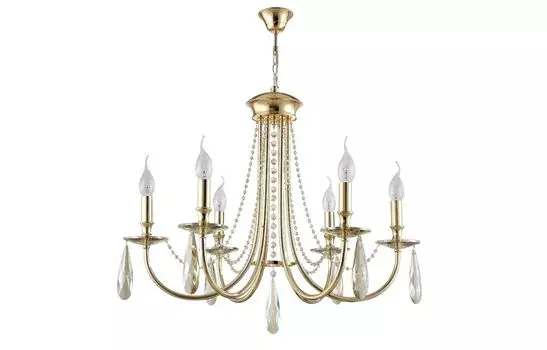 Подвесная люстра Crystallux VICTORIA VICTORIA SP6 GOLD/AMBER