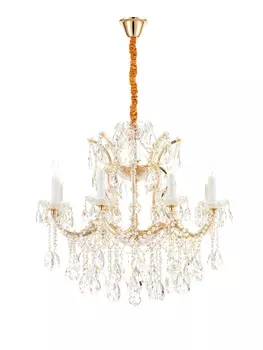 Подвесная люстра iLamp Diamond 6071-8 GD+CL