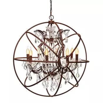 Подвесная люстра Loft IT Foucaults orb crystal LOFT1897/8
