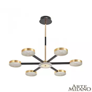 Подвесная люстра на штанге Arte Milano Ferrara 272079/6 BK/GD