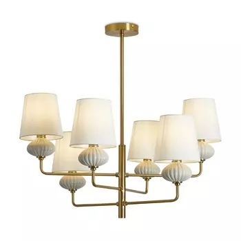 Подвесная люстра на штанге Freya Ceramics FR2029PL-06BS