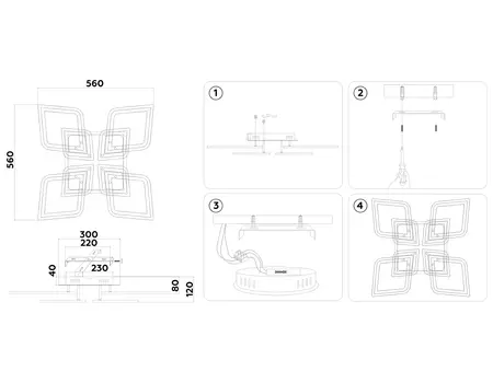 Потолочная люстра Ambrella Light FA ACRYLICA Original FA8911
