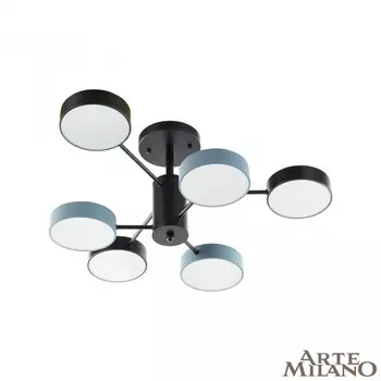 Потолочная люстра Arte Milano Ferrara 250906/6B Bk/Gr
