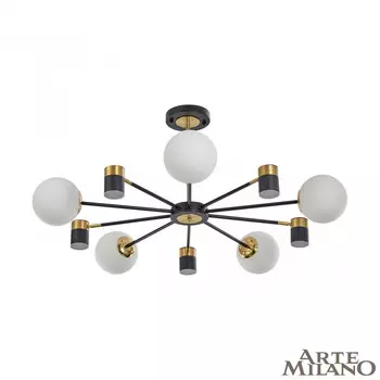 Потолочная люстра Arte Milano Ferrara 274802/10 BK/GD