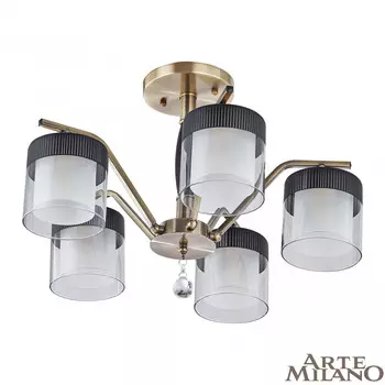 Потолочная люстра Arte Milano Napoli 332646/5 AB+BK