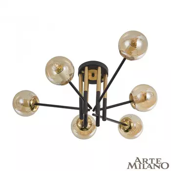 Потолочная люстра Arte Milano Neapolis 273708/6 BK/GD