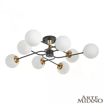Потолочная люстра Arte Milano Neapolis 276808/8 BK/GD