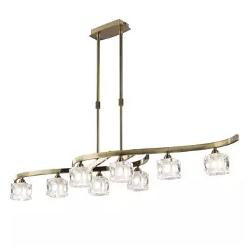 Потолочная люстра Mantra Cuadrax Brass 0996