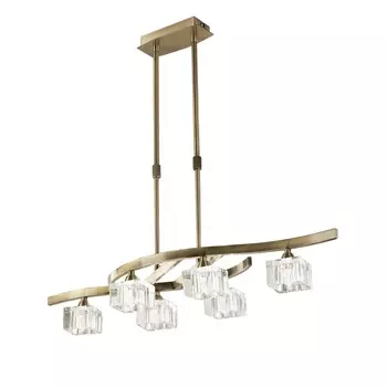 Потолочная люстра Mantra Cuadrax Brass 1105