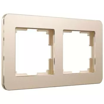 Рамка на 2 поста Platinum шампань Werkel a059214