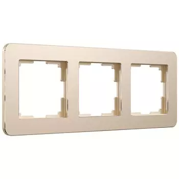 Рамка на 3 поста Platinum шампань Werkel a059217