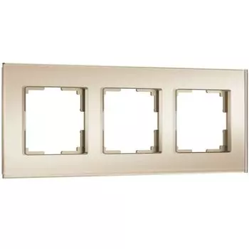 Рамка на 3 поста Senso (шампань, стекло soft-touch) Werkel a064578