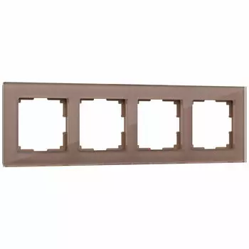 Рамка на 4 поста (латте, стекло) Favorit a058821