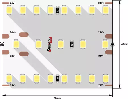Светодиодная лента 1м. 40W 4000K DSG2420-24-NW-33 00-00003247