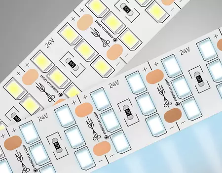 Светодиодная лента трехрядная 2835 324Led, 26W m, 24V IP20 6500K 5m Ambrella Light GS GS3903