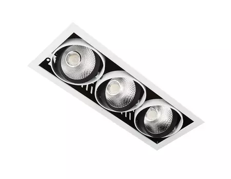Встраиваемый светильник Ambrella light DOWCARDANO T813 BK/CH 3*12W 4200K
