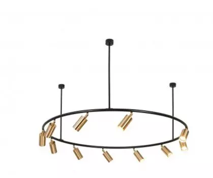 07615-12 Люстра Кайко черный/бронза d120 h68 GU10 12*5W Kink light