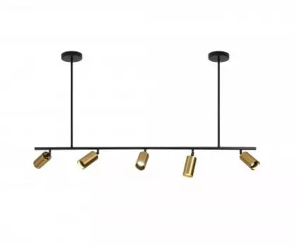 07615-5 Люстра Кайко черный/бронза w120*15 h110 GU10 5*10W Kink light