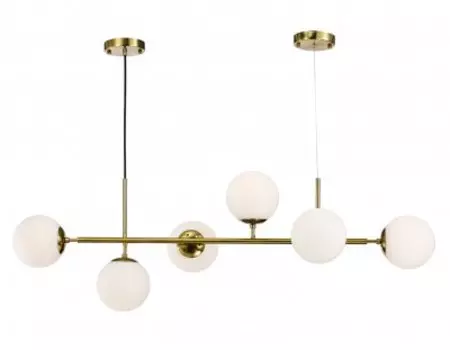 07622-6,20-01 Люстра Ирда бронза w120*35 h140 E27 6*40w (белые плафоны) Kink light