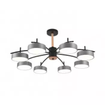 07651-8,16 Люстра Лавна черный/серый d85 h33 Led 8*8W (4000K) Kink light