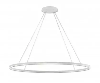 08218,01A(4000K) Подвес Тор белый d150 h120 Led 96W (4000K) диммируемый с пультом ДУ , 2 типа крепления Kink light