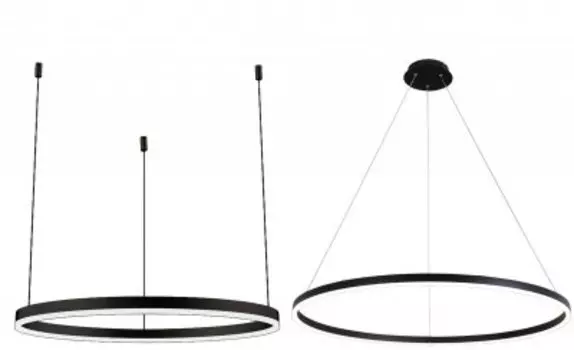 08228,19A(4000K) Подвес Тор черный d100 h150 Led 56W (4000K) 2 типа крепления Kink light