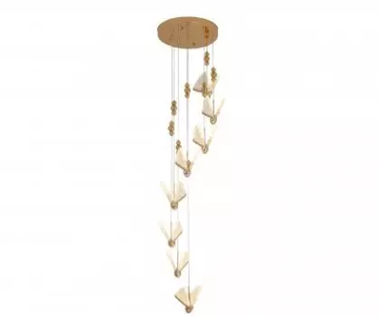 08444-8A,33 Подвес Баттерфляй золото d40 h250 Led 8*6W (3000K) Kink light