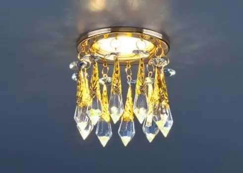 2021 золото/прозрачный/голубой (­­FGD/Clear/BL) Электростандарт Встраиваемый потолочный светильник