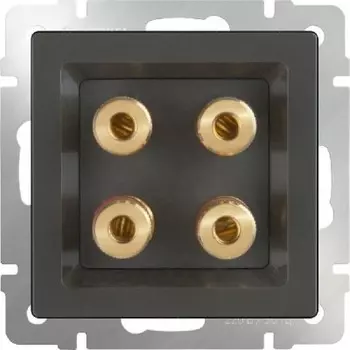 Аккустическая розетка (серо-коричневый) WL07-AUDIOx4 Werkel