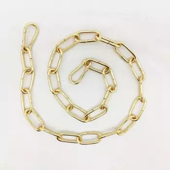 Цепь для люстры золотая 1 метр + 2 карабина 10301 до 30кг