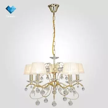 Евросвет 10058/5 золото/прозрачный хрусталь Strotskis