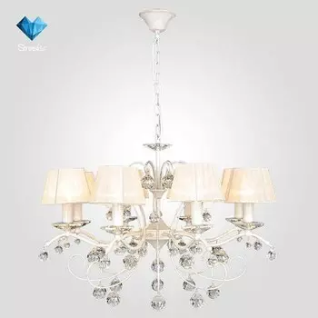 Люстра Евросвет 10058/8 белый с золотом Strotskis