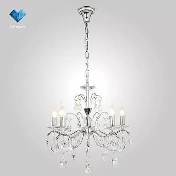 Евросвет 10059/5 хром/прозрачный хрусталь Strotskis