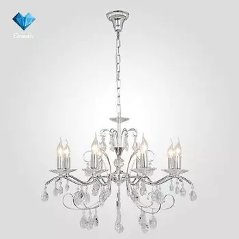 Евросвет 10059/8 хром/прозрачный хрусталь Strotskis