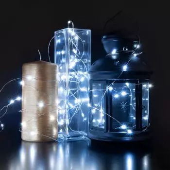 Гирлянда занавес "Роса" белый 2*3м IP20 Elektrostandard (200-004)