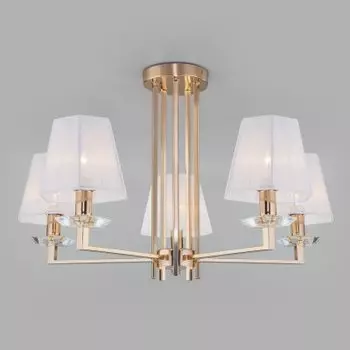 Классическая люстра с абажурами Eurosvet 60114/5 золото Alegria