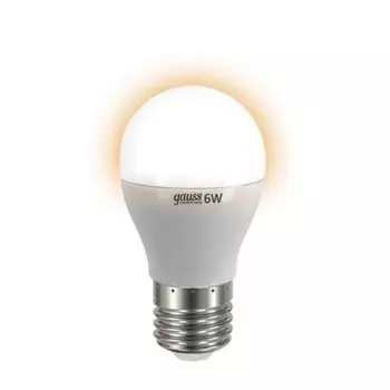 Лампа Gauss LED Elementary Шар 6W E27 450lm 4100K (53226)