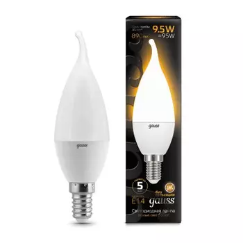 Лампа Gauss LED Свеча на ветру E14 9.5W 890lm 3000K (104101110)