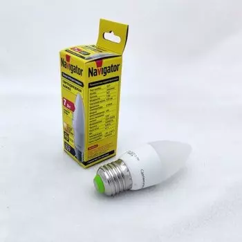Лампа светодиодная свеча 7Вт Navigator 94 493 NLL-C37-7-230-2.7K-E27-FR