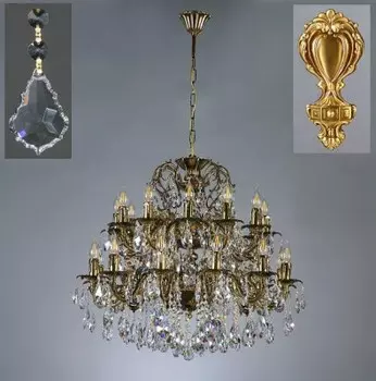 Люстра Ambiente 2118/12+12 AB Leaf Crystal