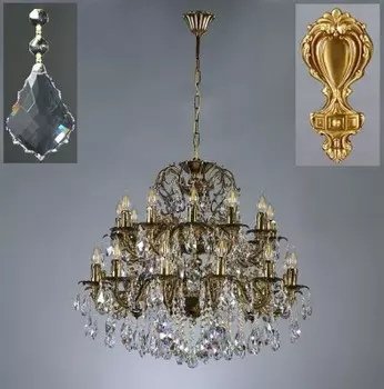 Люстра Ambiente 2118/12+12 AB New Leaf