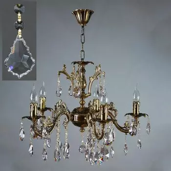 Люстра Ambiente 2118/5 PB Leaf crystal