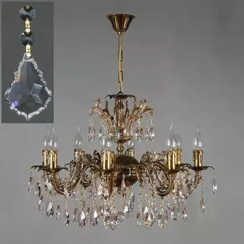 Люстра Ambiente 2118/8 PB Leaf crystal